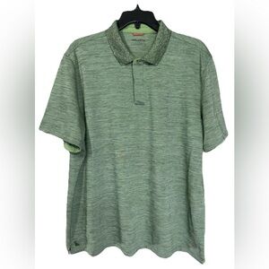 Untuckit Shirt Mens XL Green Hannifer Polo Performance Stretch Knit Short Sleeve